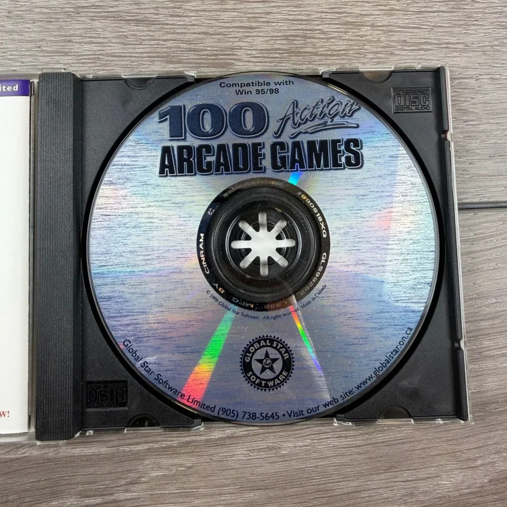Global Star Software PC 100 Action Arcade Games Vol 3 Windows 95 98 Silver OS